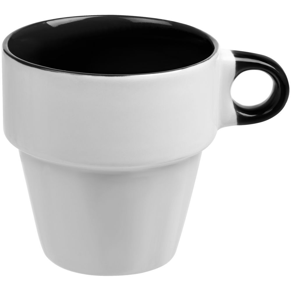 Кружка Inset, черная с логотипом