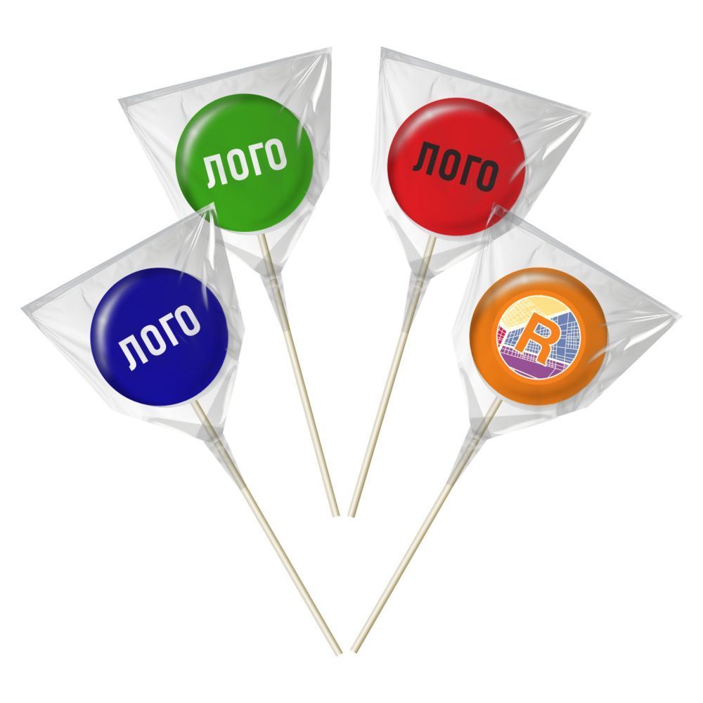 Леденец без сахара на палочке Prism L на заказ с логотипом