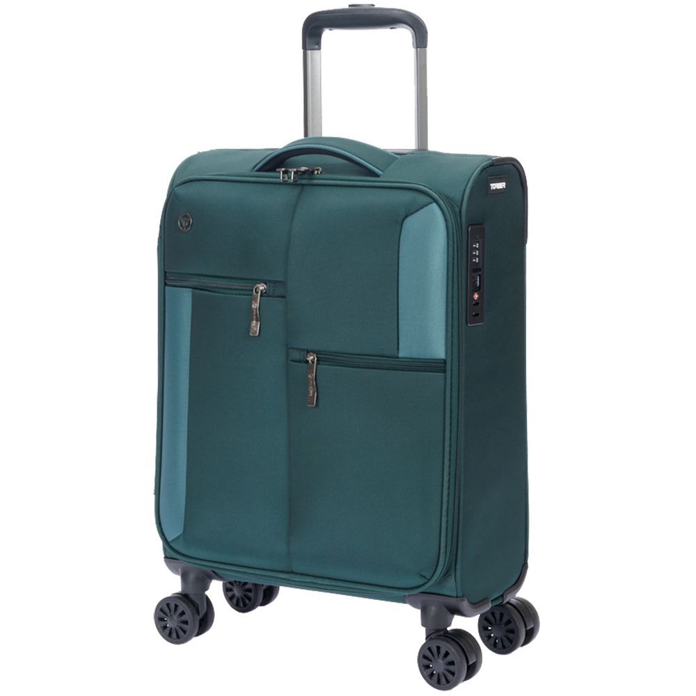 Чемодан Seyd S, темно-зеленый с логотипом