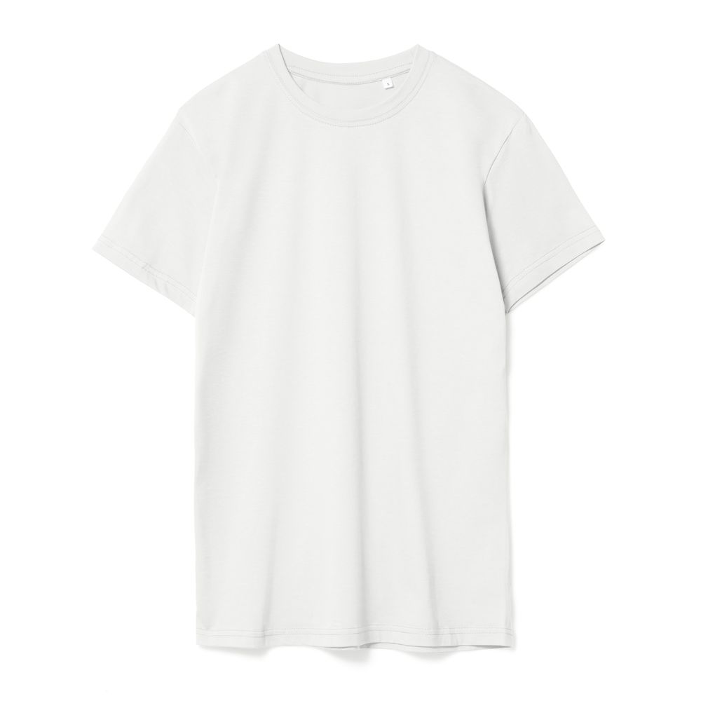 Футболка унисекс T-Bolka 160, белая (теплый оттенок) с логотипом