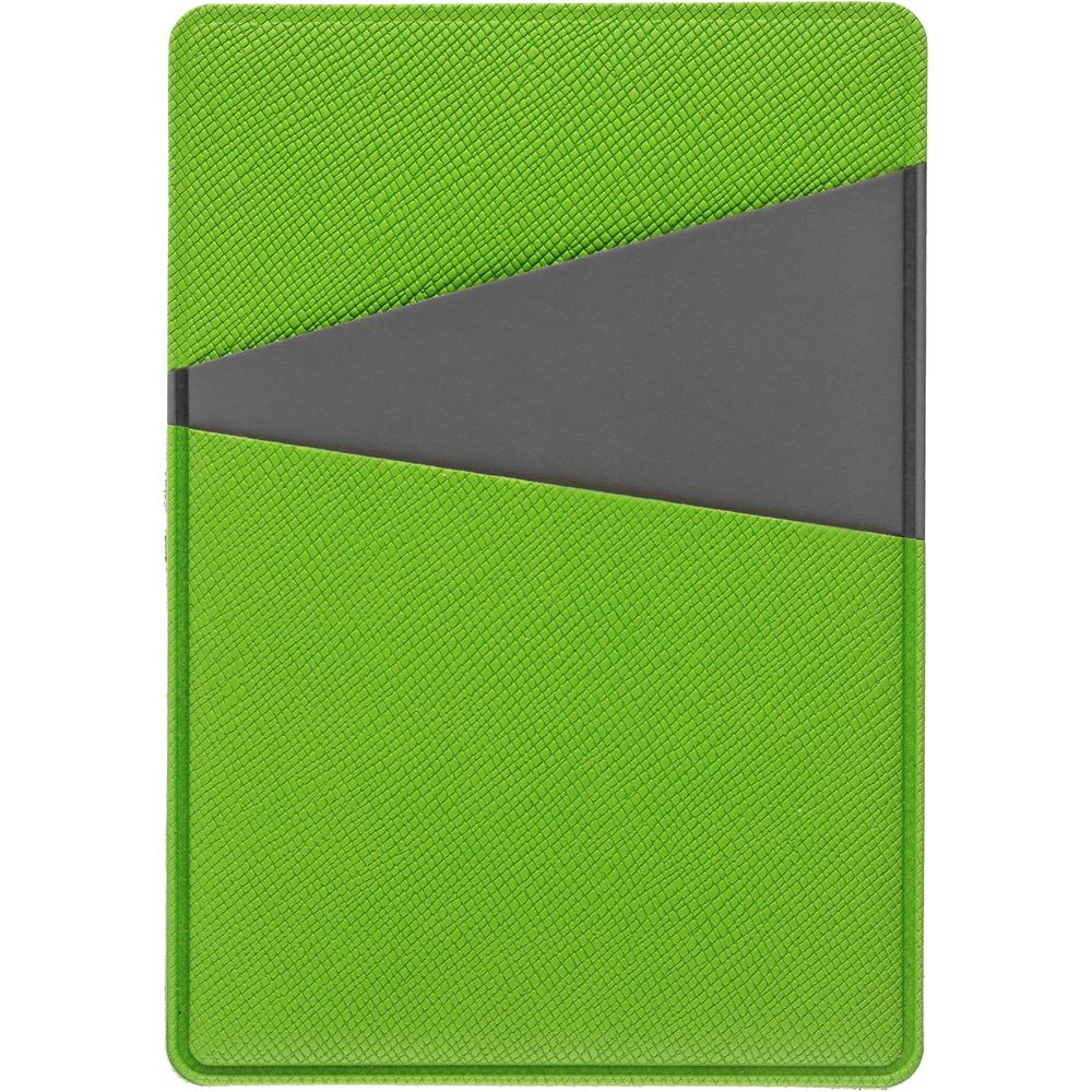 Картхолдер Dual, серо-зеленый с логотипом