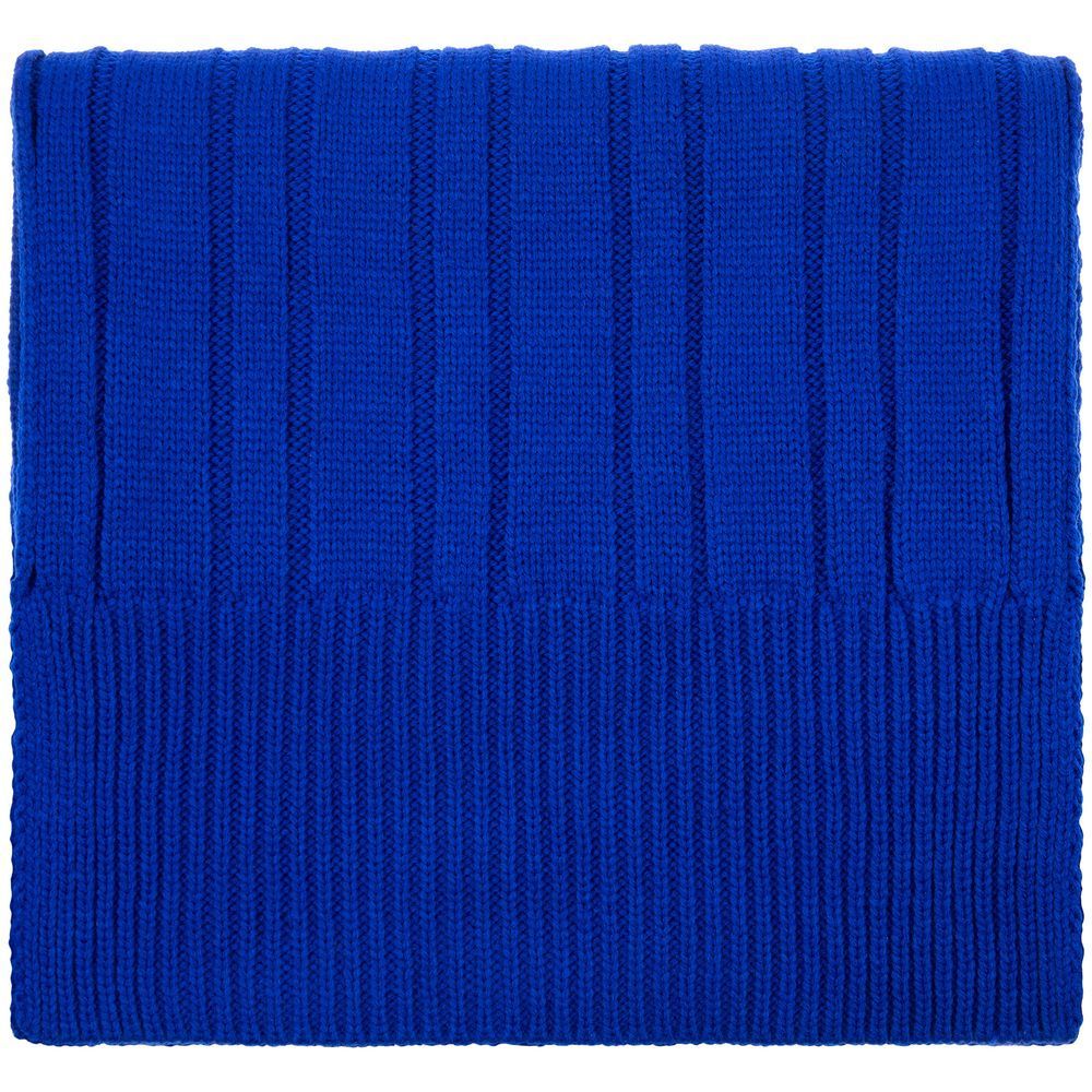 Шарфы с печатью логотипа. Шарф Knit Beat по цене 921 ₽ руб. (артикул 19892.44) Шарф Knit Beat, синий