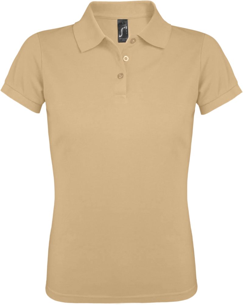 Рубашка поло женская Prime Women 200 бежевая с логотипом