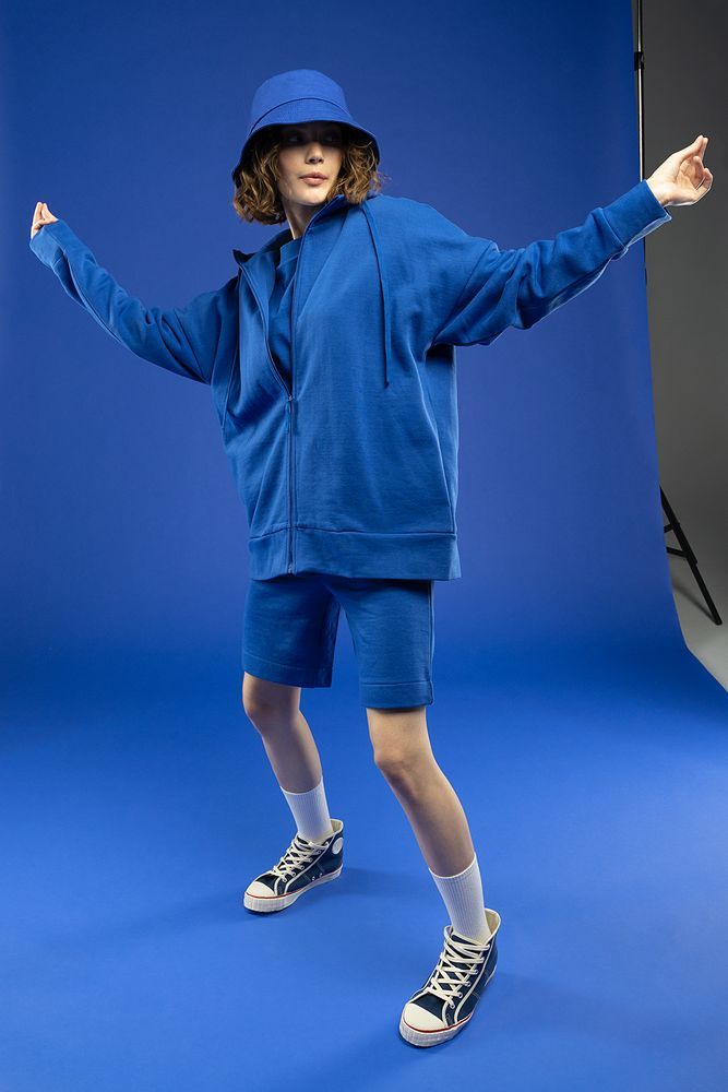 Толстовка унисекс H3, синяя с логотипом