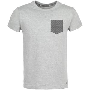 Футболка Hard Work Pocket, серый меланж с логотипом