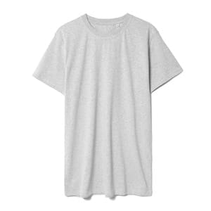 Футболка мужская T-bolka Stretch, серый меланж с логотипом