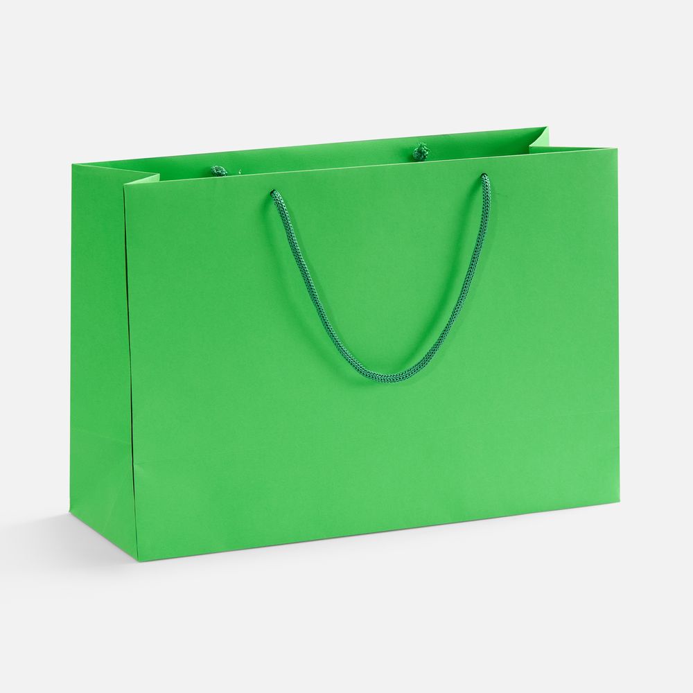 Пакет бумажный Ample Thin M, светло-зеленый с логотипом