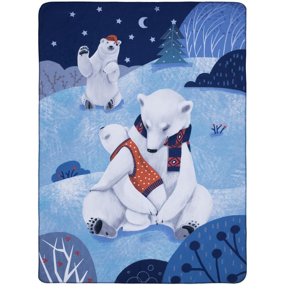 Флисовый плед Wintart Bear с логотипом
