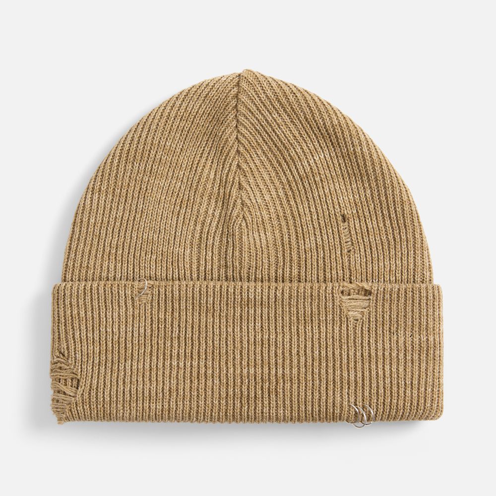 Шапка Ribelle, коричнево-бежевый меланж с логотипом