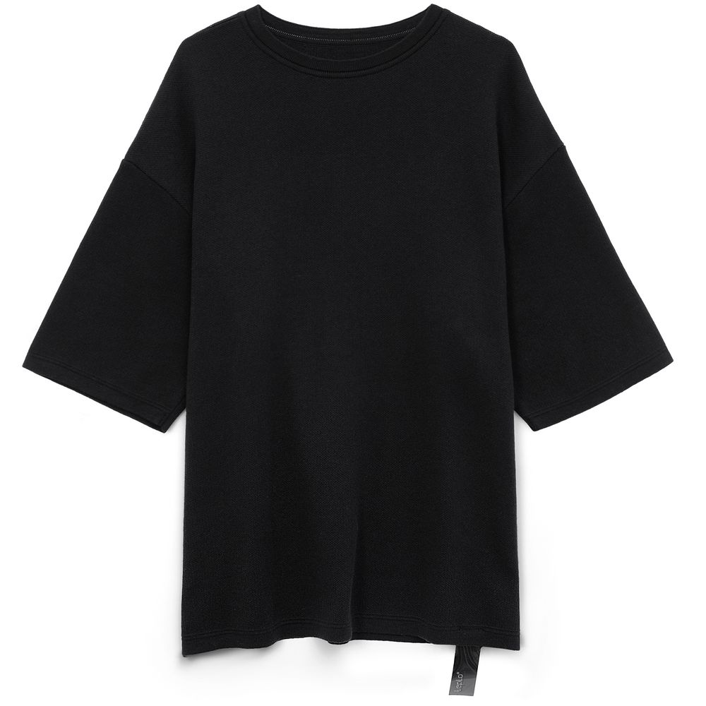 Джемпер с коротким рукавом Siluetti Volumica, черный с логотипом