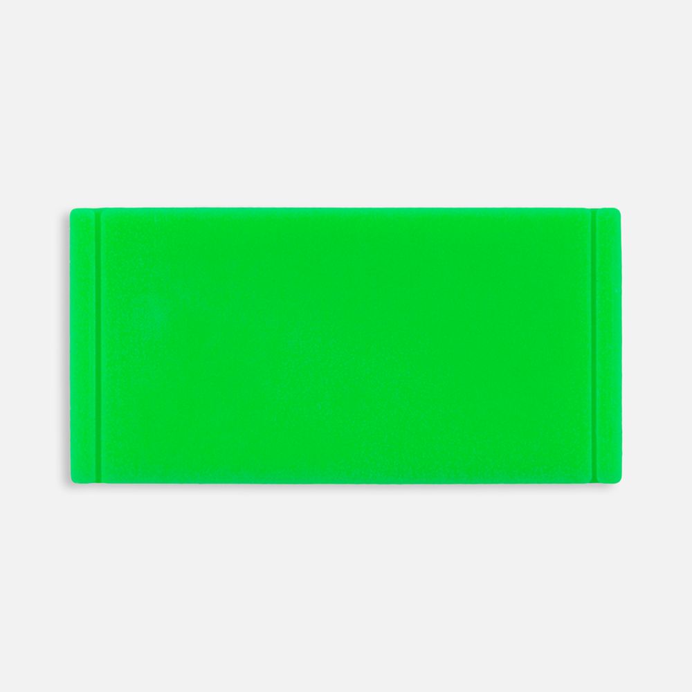 Лейбл из ПВХ Dzeta, XS, зеленый неон с логотипом