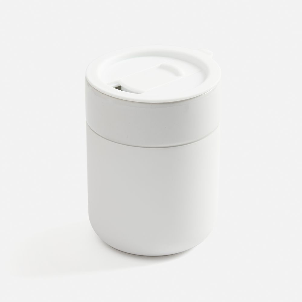 Кружка Nabo с силиконовым держателем, белая с логотипом