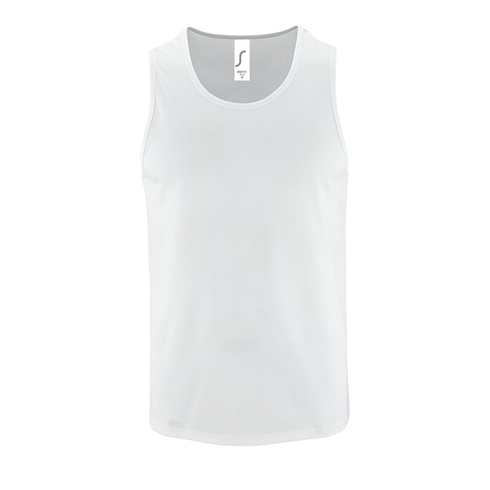 Майка мужская Sporty TT Men, белая с логотипом