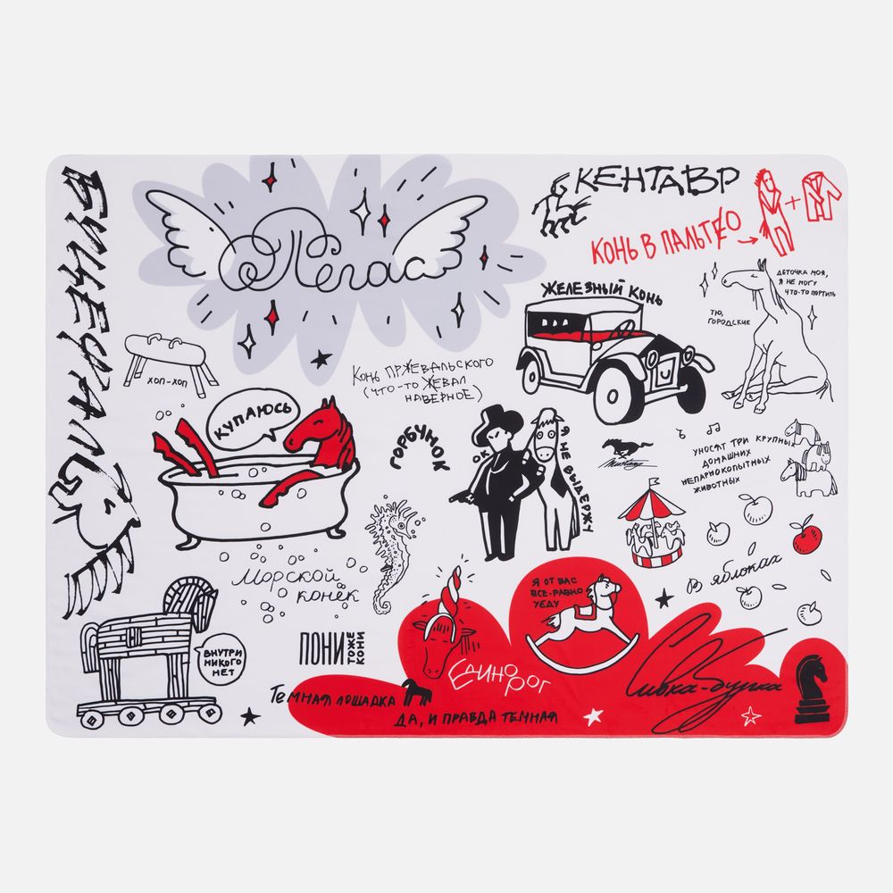 Флисовый плед «Коневедение» с логотипом