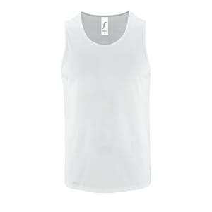 Майка мужская Sporty TT Men, белая с логотипом