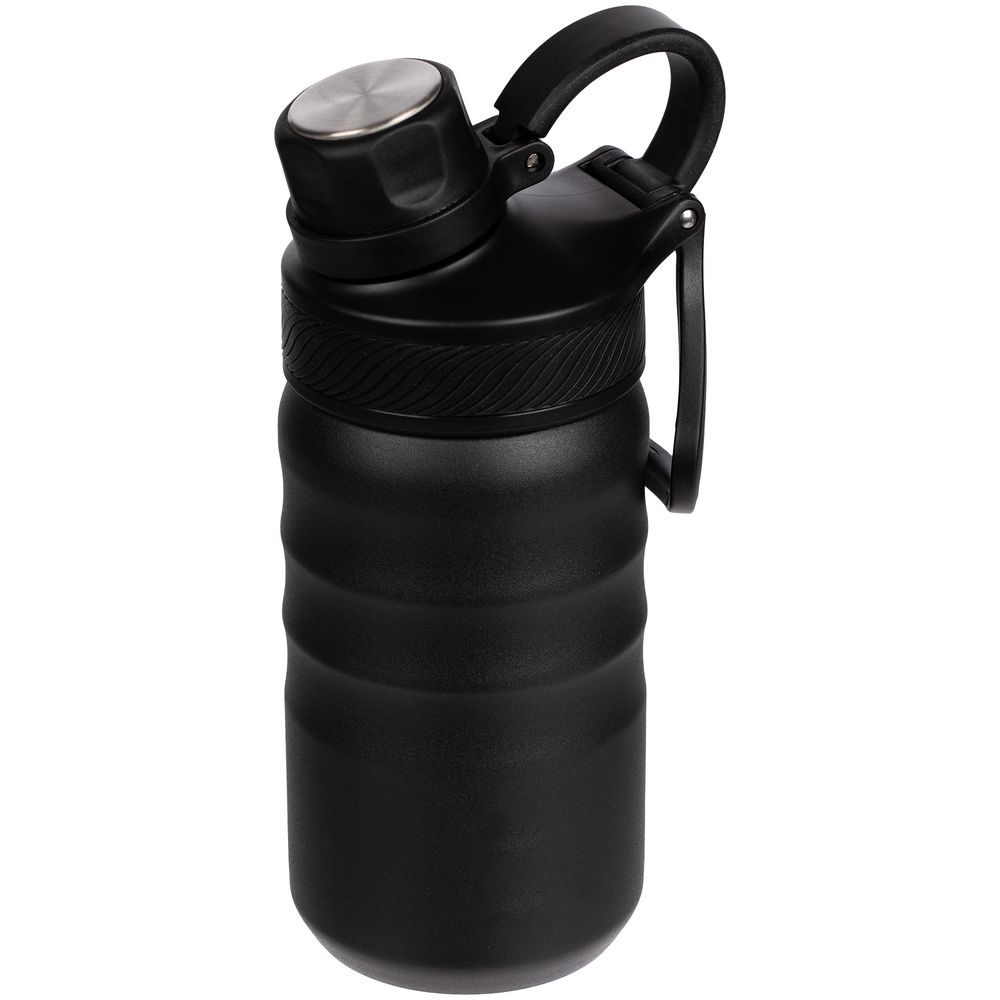 Термобутылка Fujisan 2.0 без логотипа, черная с логотипом