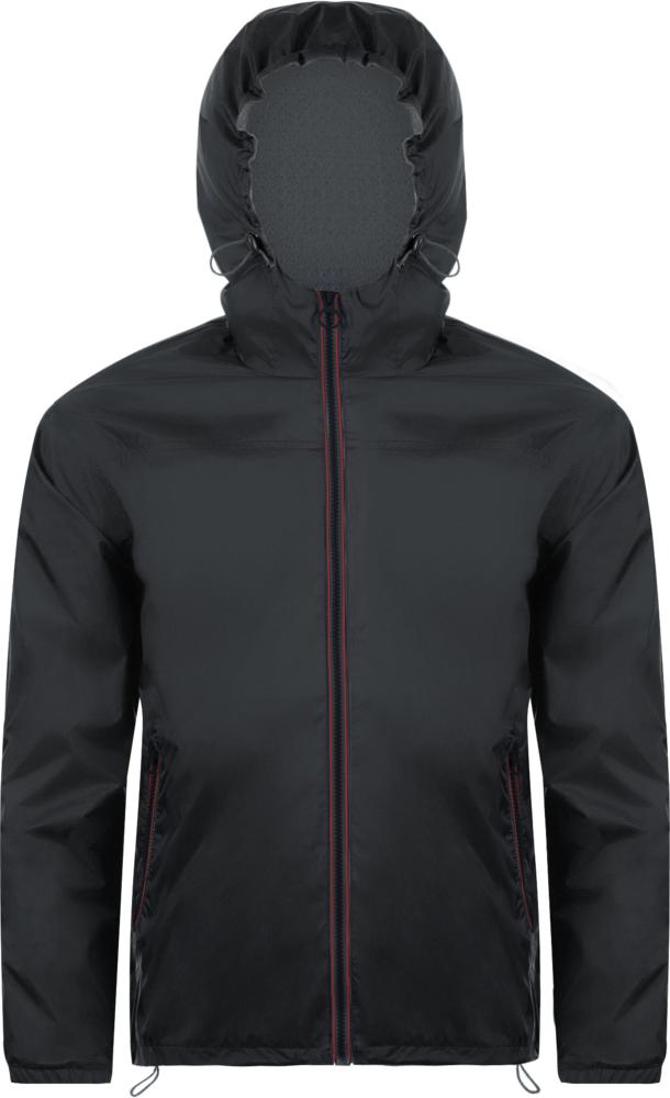 Ветровка Skate, черная с серым с логотипом