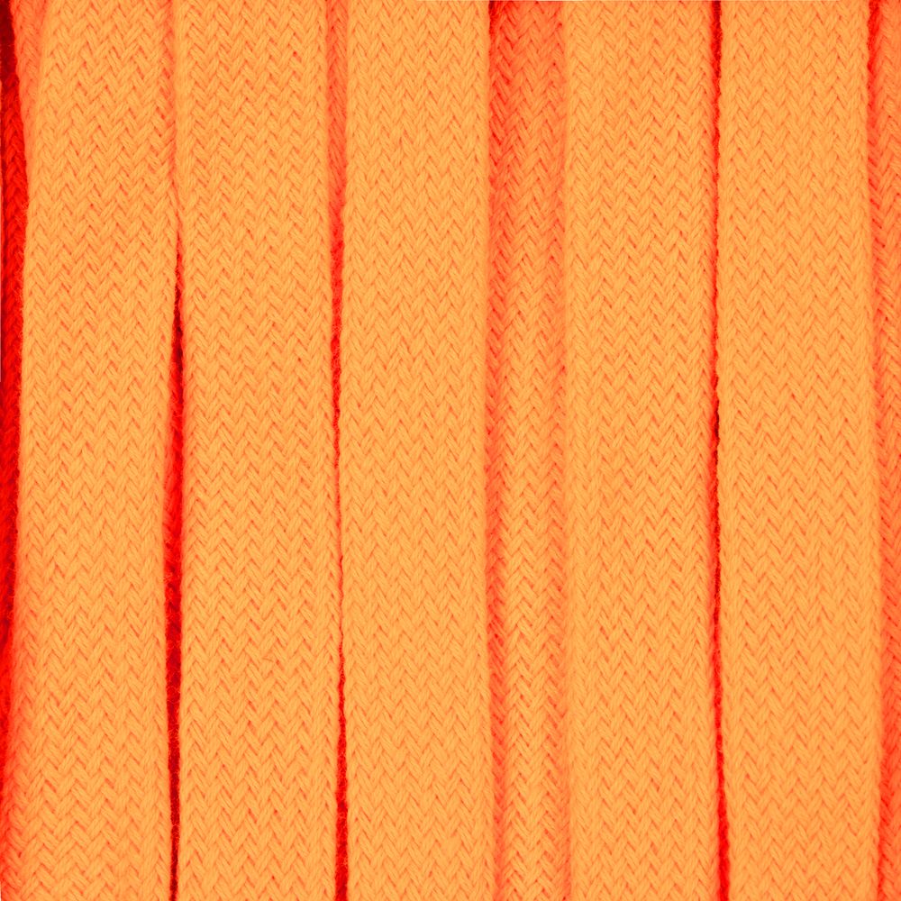 Плоский шнур Cord M, оранжевый неон, 80 см с логотипом