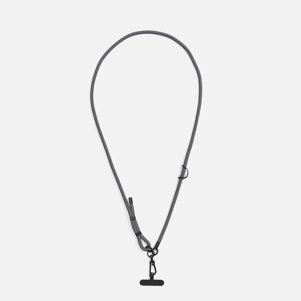 Шнурок для телефона OmniHold, серый с логотипом