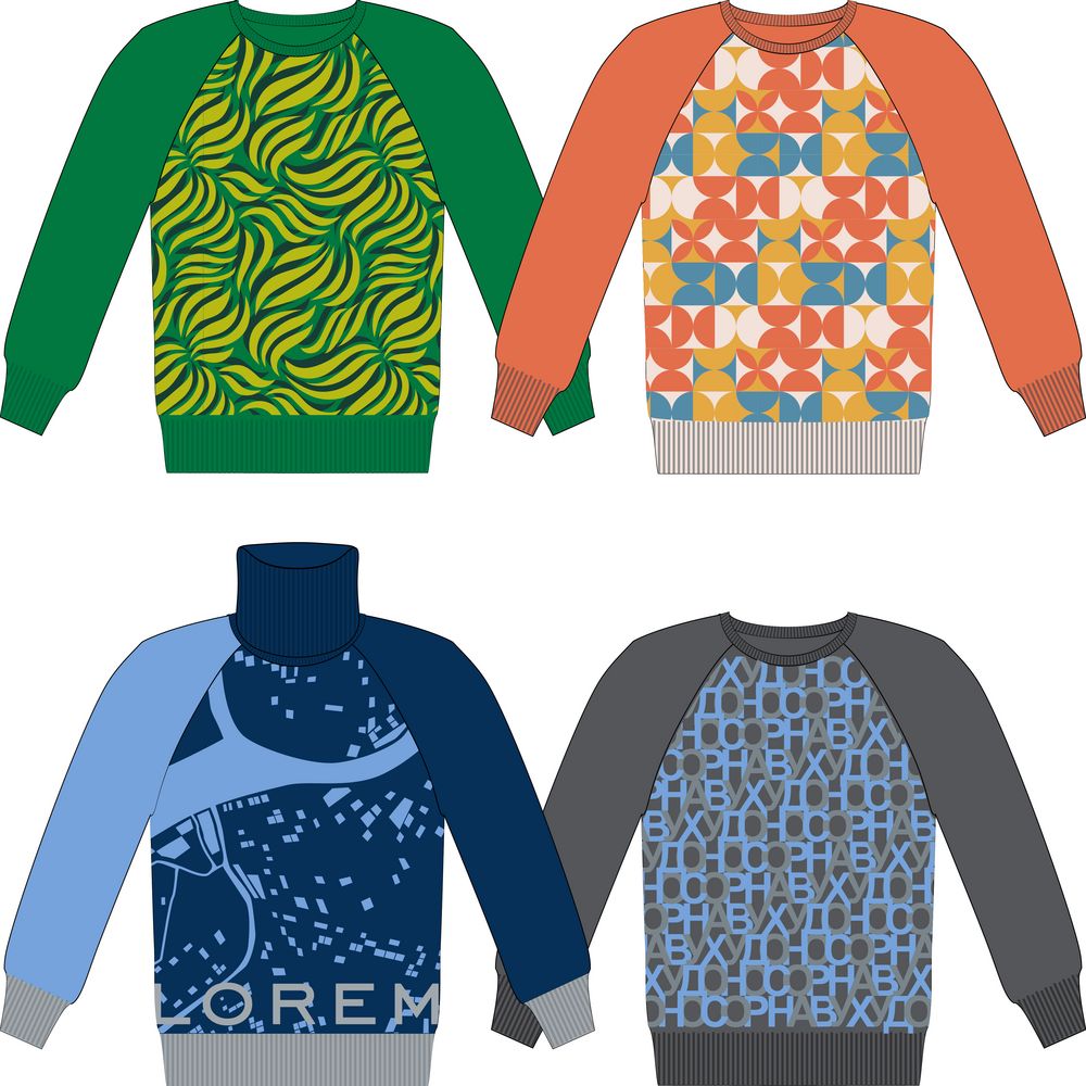 Джемпер на заказ Tricksy Net Reglan, полушерсть с логотипом