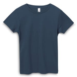 Футболка женская Regent Women, синяя (джинс) с логотипом