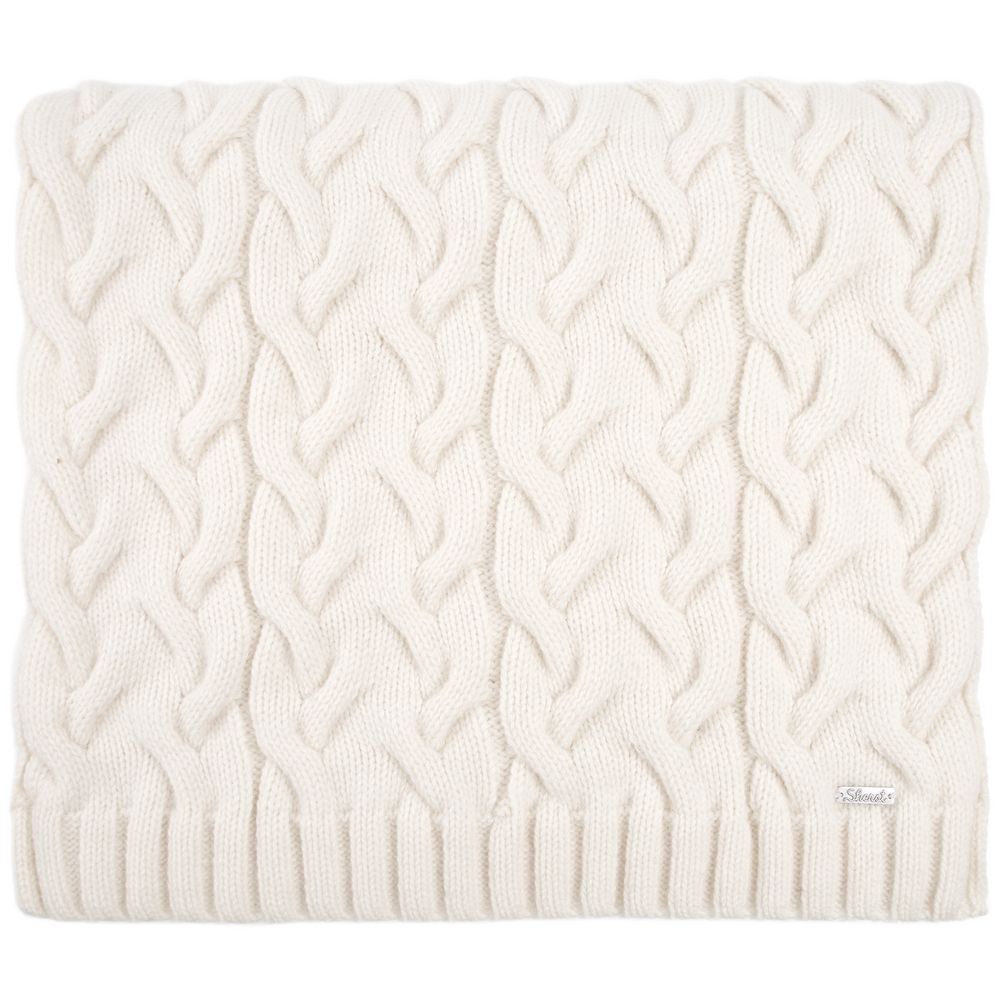 Шарф Loren, молочно-белый (ванильный) с логотипом