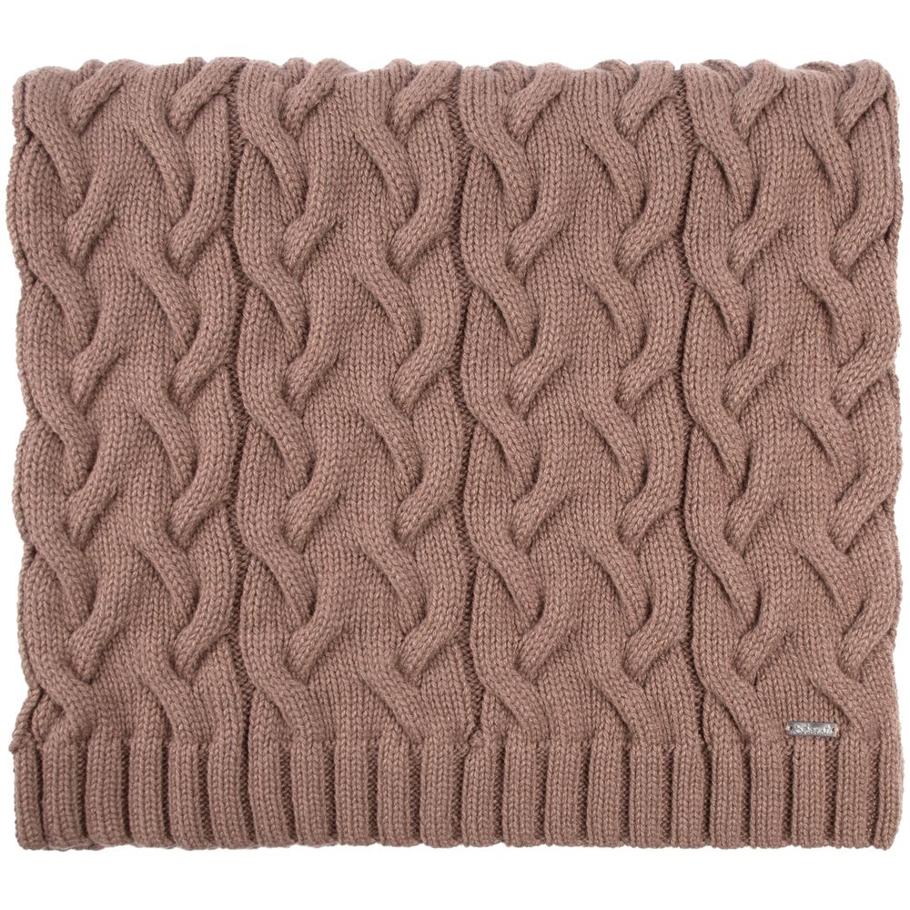 Шарф Loren, коричневый с логотипом