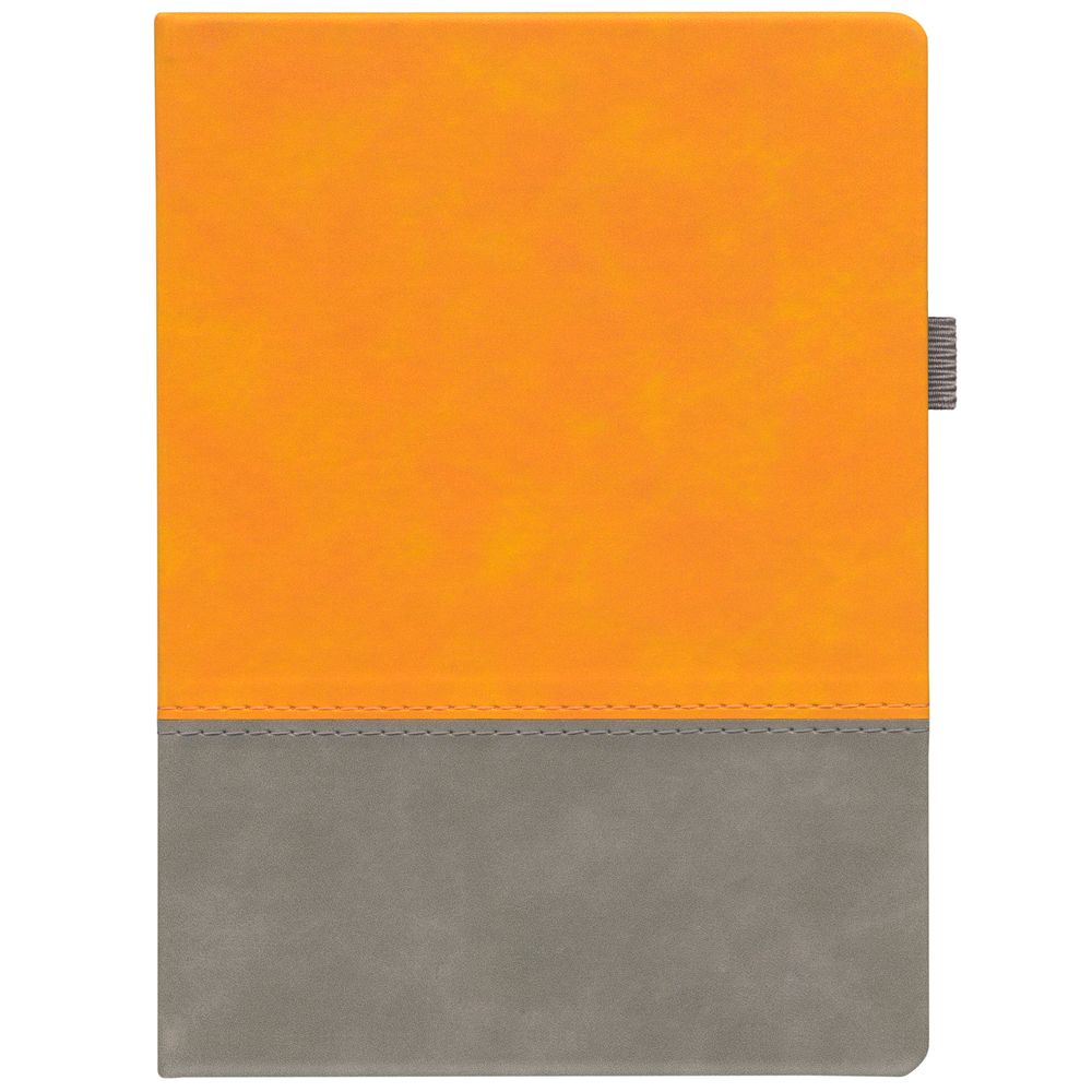 Ежедневник Horizon, недатированный, серый с оранжевым с логотипом