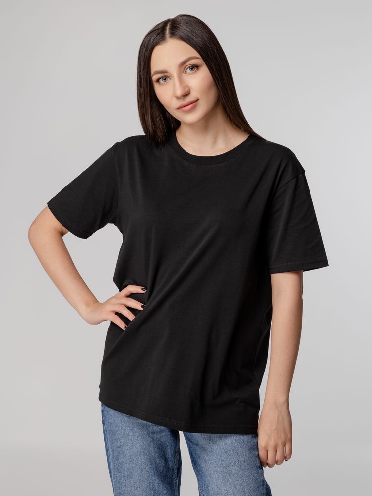 Футболка унисекс Tervu, черная с логотипом