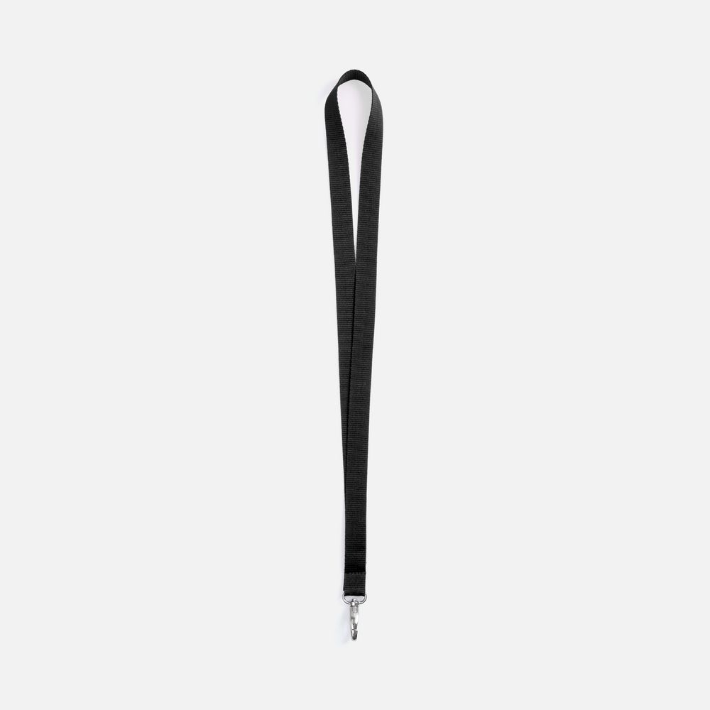 Лента для бейджа Pin, черная с логотипом