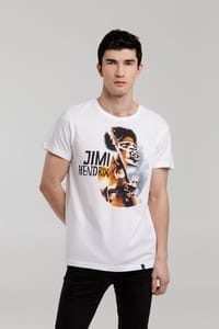 Футболка «Меламед. Jimi Hendrix», белая с логотипом