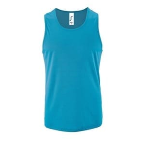 Майка мужская Sporty TT Men, ярко-бирюзовая с логотипом