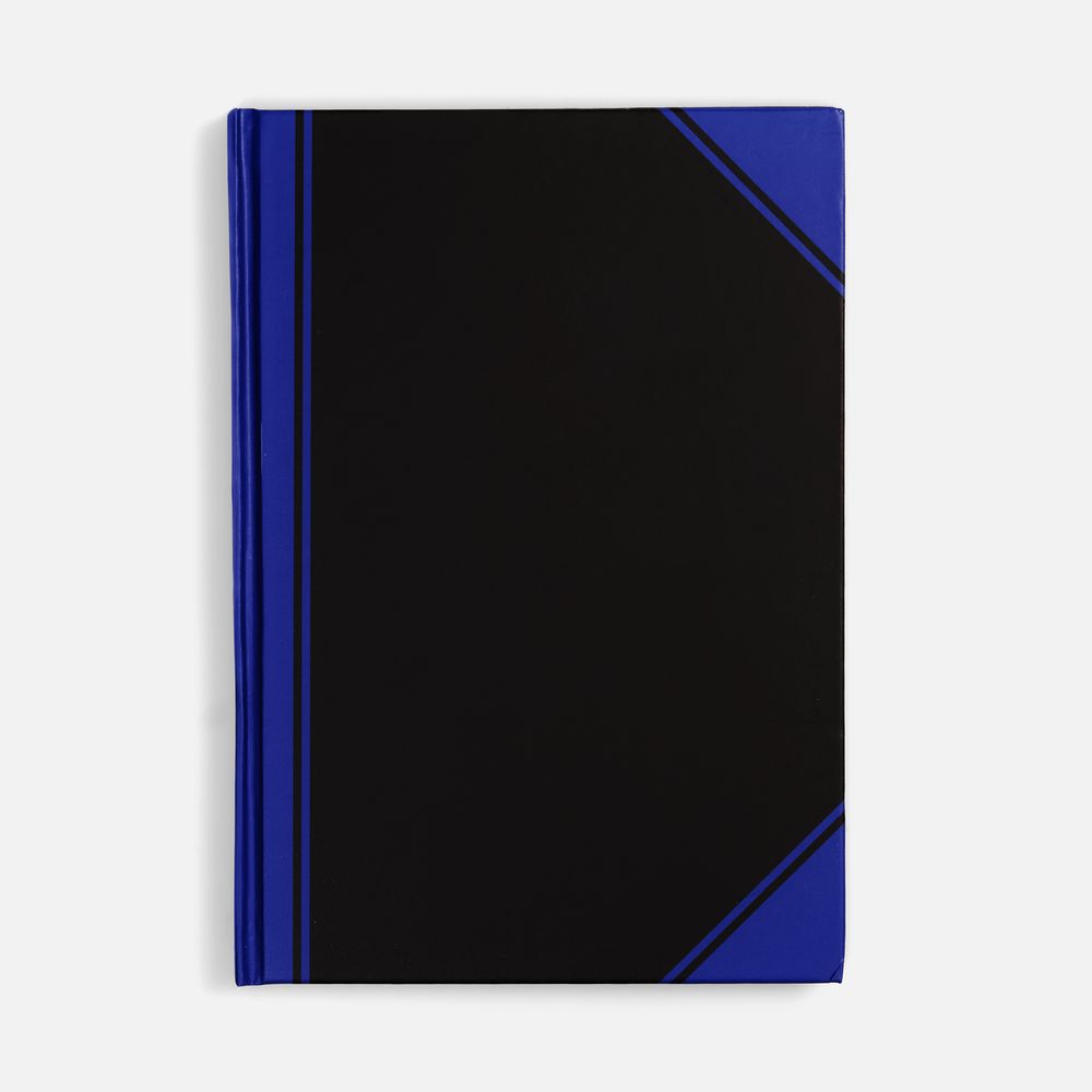 Блокнот Accenti, черный с синим с логотипом