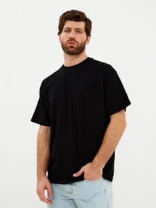 Футболка Oversize Premium, черная с логотипом