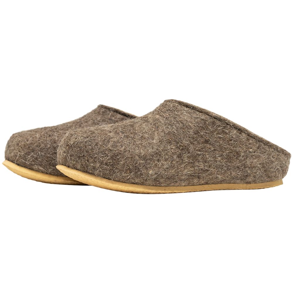 Домашние валенки Step, серо-коричневые (натуральные) с логотипом