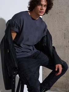 Футболка Oversize Premium, темно-серая (антрацит) с логотипом