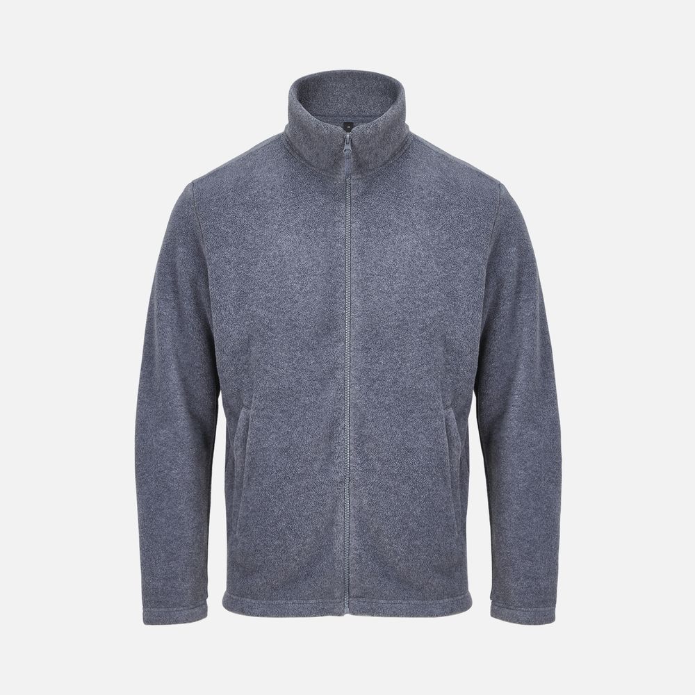 Куртка флисовая унисекс Nitro, серый меланж с логотипом