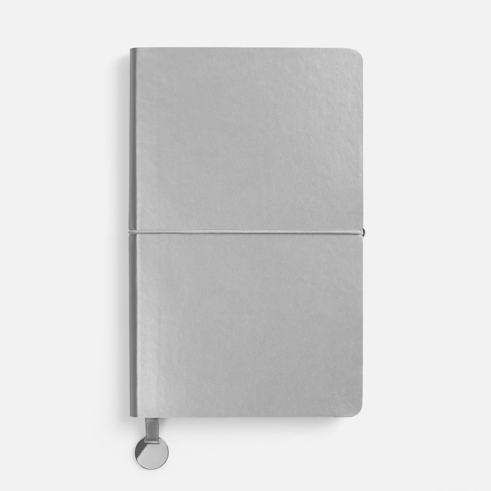 Ежедневник Waltz, недатированный, серебристый с логотипом