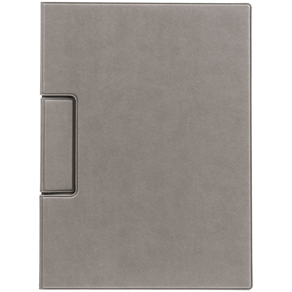 Папка-планшет Devon, светло-серая с логотипом