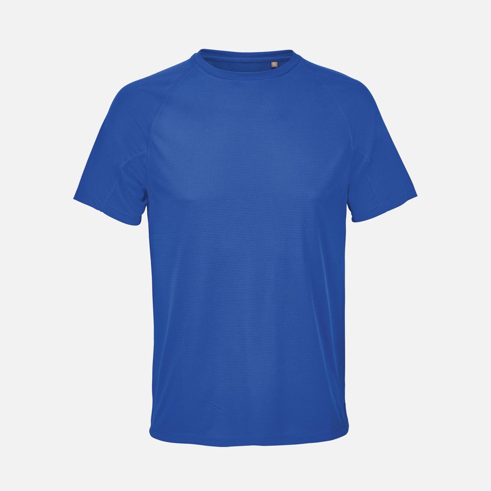 Футболка спортивная унисекс Vortex, ярко-синяя (roayl) с логотипом