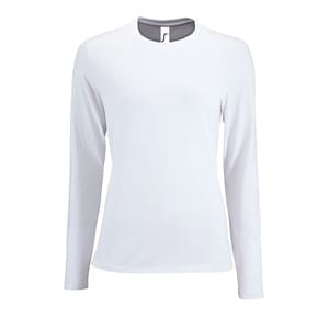 Футболка с длинным рукавом Imperial LSL Women, белая с логотипом