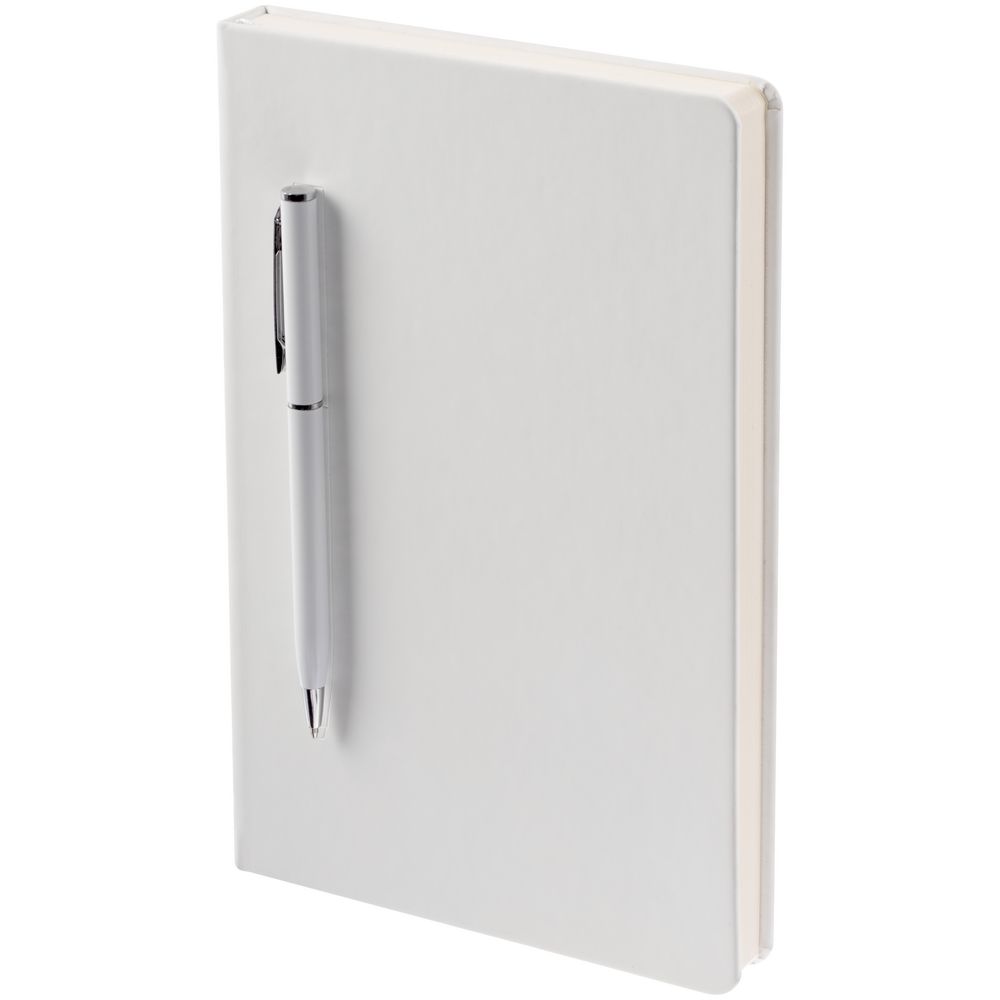 Ежедневник Magnet Shall, недатированный, белый с логотипом