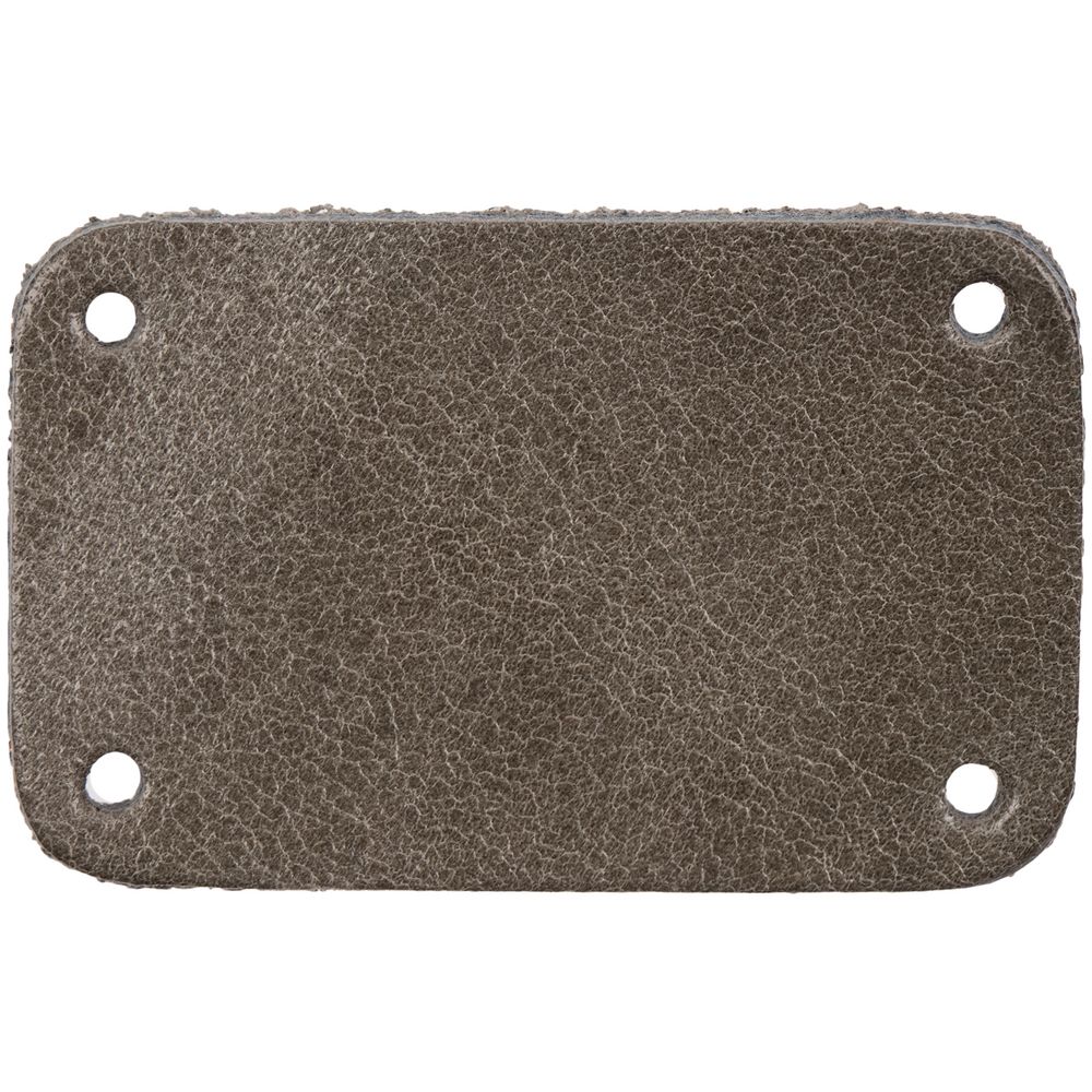 Лейбл кожаный Beta, S, серый с логотипом