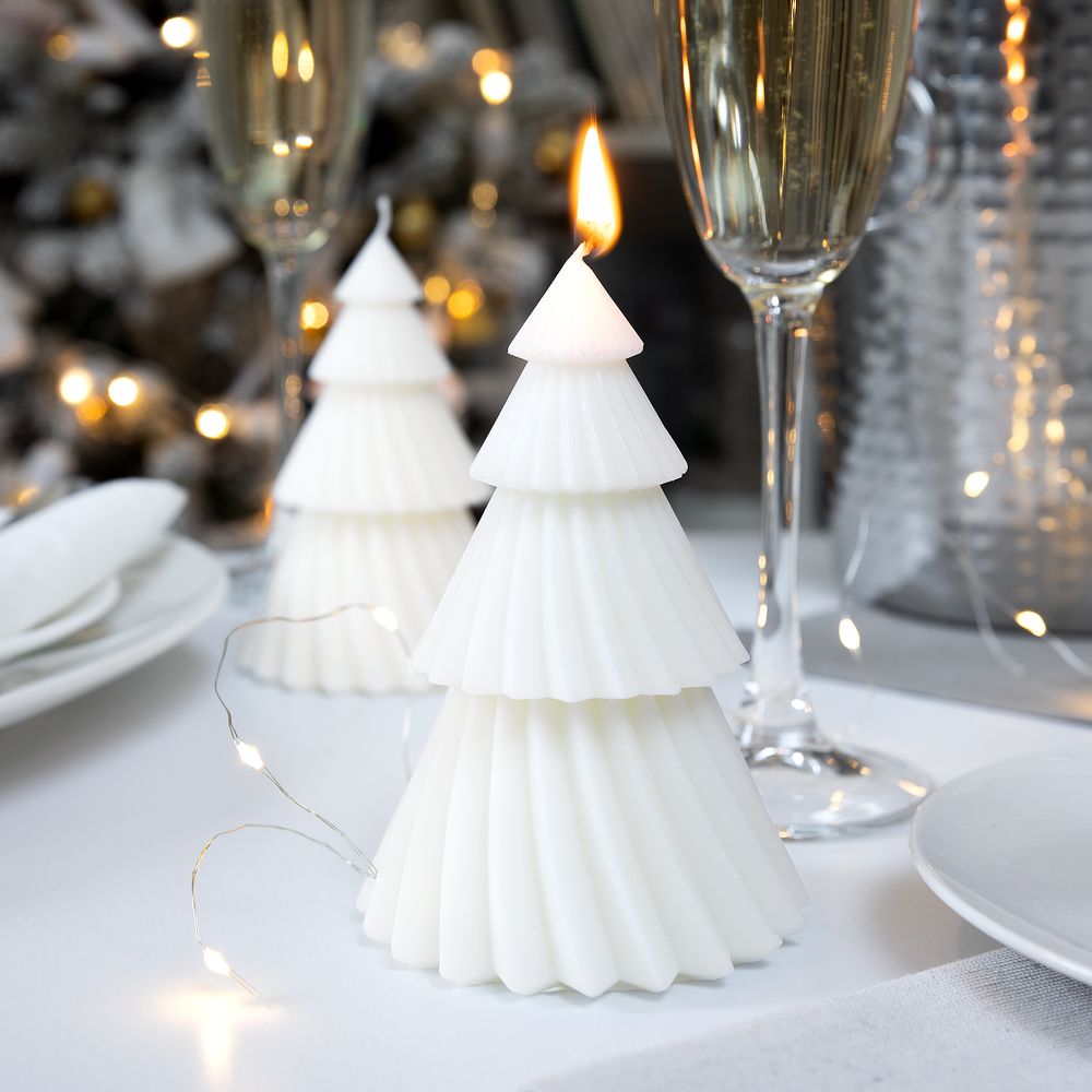 Свеча Snowtree, белая с логотипом