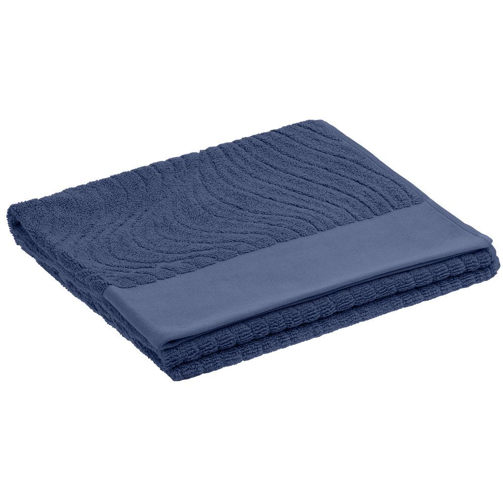 Полотенце New Wave, большое, синее с логотипом