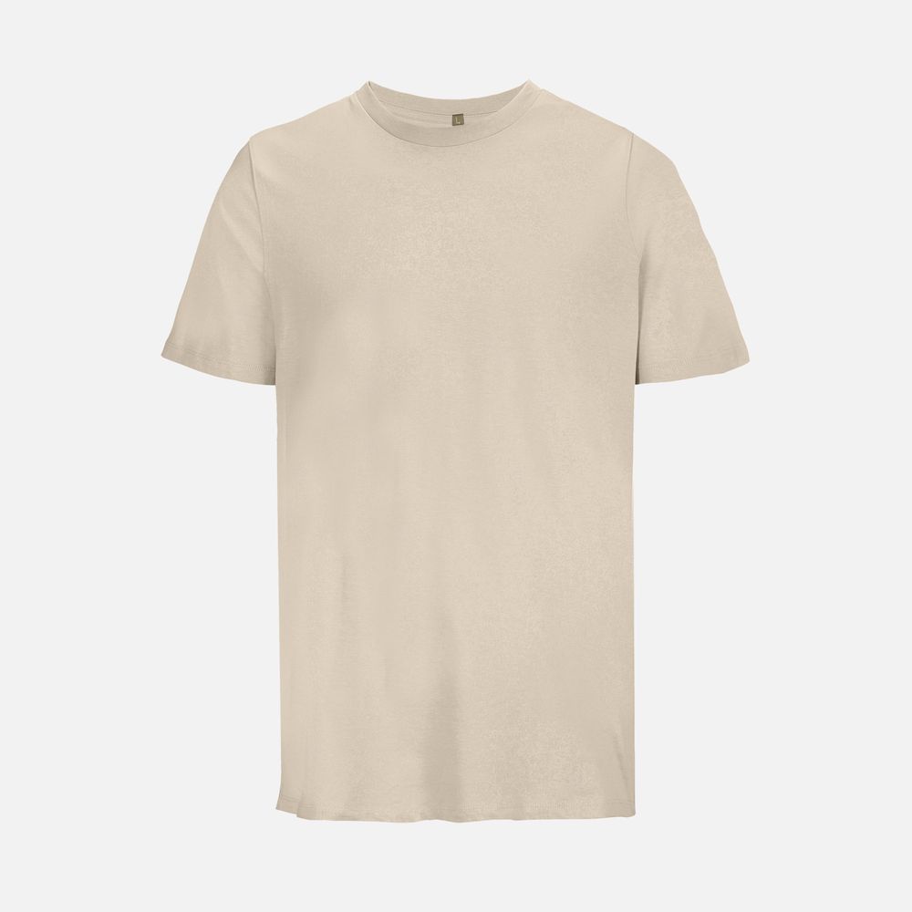 Футболка унисекс Legend, бежевая (льняная) с логотипом