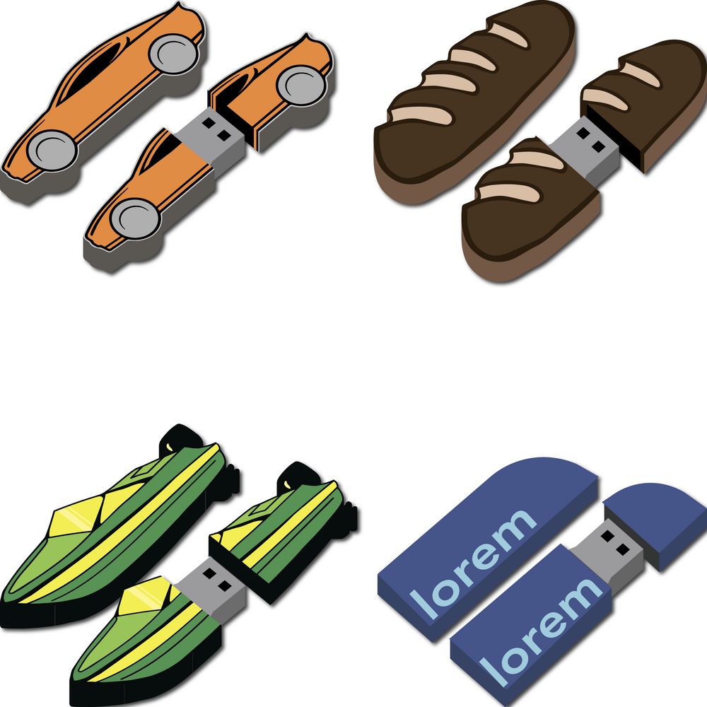 Флешка Gummi на заказ, 64 Гб с логотипом