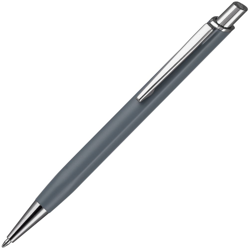 Ручка шариковая Konvent, матовая, серая с логотипом