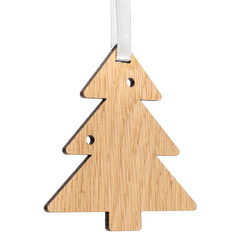Деревянная подвеска Christmate, елочка с логотипом