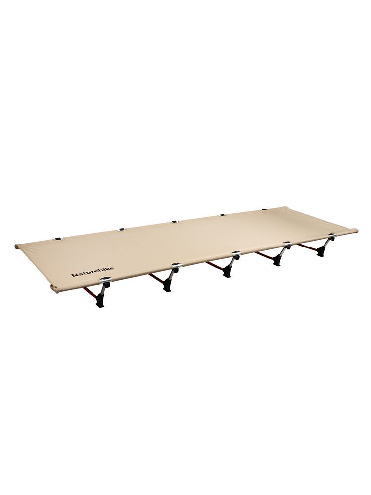 Раскладушка туристическая XJC05, бежевая с логотипом